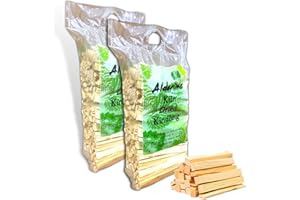 Alderline Premium Kiln Dried Kindling Wood - Perfect for Starting Open Fires, Wood Burner Stoves, BBQ, Log Burner, Pizza Oven, Camp Fire, Fire Pit and More (2 Nets)