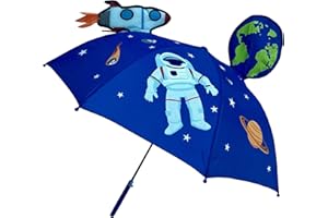 HECKBO 3D Parapluie enfant Parapluie canne différents motifs - Umbrella garçons filles - Maternelle et école Accessoires- pour la rentrée des classes pour le cartable comme petite attention