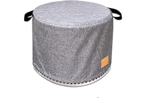 UNARK Round Fire Pit Cover for 15 Inch Ranger Cover Waterproof 15 Inch Ranger Accessories Outdoor Heavy Waterproof Protective Round (Grey)