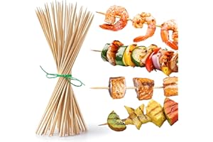 wisefood Bambusspieße, 100 Stück Bambus Fingerfood Cocktailspieße 90 cm, Nachhaltige & Biologisch abbaubare Holzspieße, Lagerfeuer Grillspieße, Schaschlikspieße, Stockbrot, Marshmallow