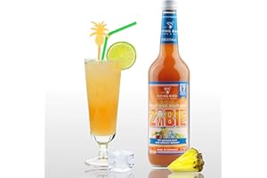 FLYING BIRD DRINKS & MORE Cocktail Zombie 28% Vol. | Bar Premix für 17 fertige Cocktails mit Alkohol | Flasche 0,7 l mit allen Zutaten | Einfach mit Ananassaft mixen