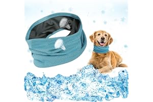 OURDORT Pañuelos Perros Refrescante, Collar Refrigerante Perro, Collar Refrigerante para Mascotas, Bandana para Perros Pequeños en Verano - M
