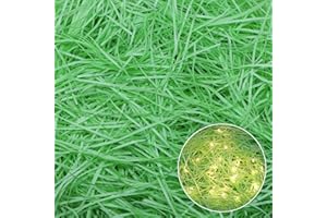 TUZELIYA 300g Shredded Tissue Paper, Shredded Paper with led light for Gift Boxes, Easter Basket Grass, Ideal Hamper Filling and Shredded Filler for Easter, Party Supplies Decoration Green