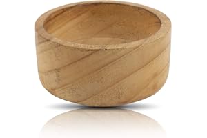 THE GREAT INDIAN BAZAAR Beautiful Handmade 10 cms Decorative Wooden Snack Serving Bowl For Dry Fruits Chips Coffee Table Countertop Display Key Bowl Tableware Kitchen Living Room Home Decor Accents Dinnerware