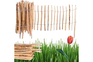 Ogrodzenia Wiklinowe Ogrodzenie sztachetowe, wys.: 60 cm, dł.: 5 m, odstęp między listwami, 4-5 cm, ogrodzenie ogrodowe, obramowanie rabatki, drewno laskowe, płot drewniany, płot rolowany