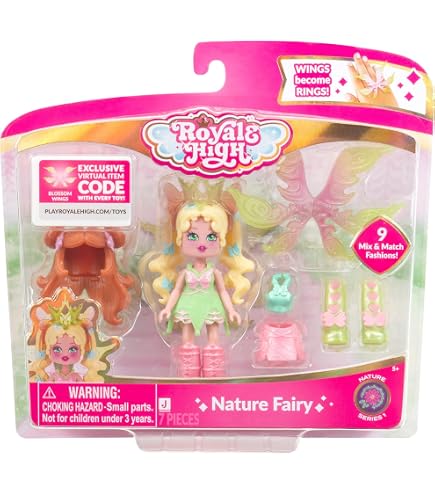 Royale High Pack Mode School Spirit Cheerleading 7.6 Cm - Figurine Fée Série 1 Avec 15 Accessoires Et Code Virtuel - Dès 5 Ans