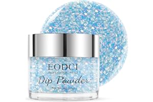‎EODCI EODCI Dipping Powder, Blau Sequins Dip Pulver Nagel Dipping Puder, Dipping Powder Acryl Nail Puder Glitzer Powder für Nails Art Maniküre DIY Salon, Geruchsfrei und Langanhaltend