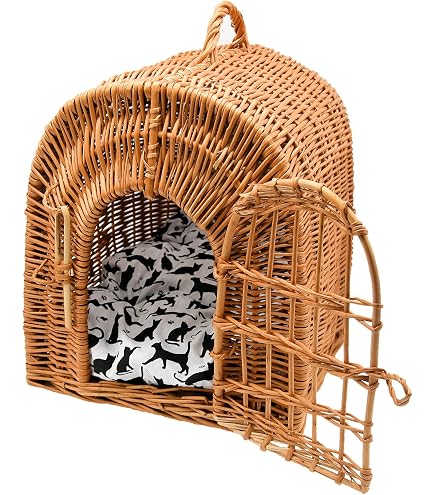 Cestino Per Gatti Trixie 2871 Con Griglia - Diametro 50cm, Vimini E Metallo