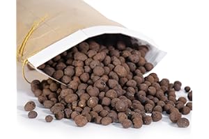 D'vine Dev Ceramic Planter Filler Balls 3qt, Expanded Porous Clay Pebbles Beads for Hydroponic, Gardening, Orchids, 97-F-1