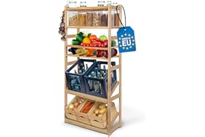 SCHWANFELD® XXL Getränkekistenregal [MULTIFUNKTIONALES Regal] - Geeignet als Weinregal, Flaschenregal und Küchenregal - Robustes Getränkeregal aus hochwertigem FSC Holz - Standfestes Kistenregal