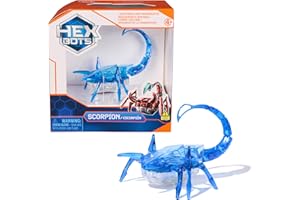 HEX BOTS Robotic Scorpion, Autonomous Mechanic Scorpion Toys for Kids, Adjustable Robotic Scorpion Figure, Robot Toys for Boys & Girls Ages 4 & Up, Blue
