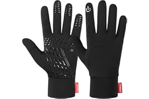 coskefy Running Gloves, Thermal Touch Screen Gloves Winter Gloves Men Women for Cycling Biking Sports Walking Skiing Liners