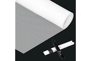 PICK FOR LIFE Zanzariera fai da te per finestra, zanzariera in fibra di vetro di alta qualità, 120 x 250 cm, protezione contro le zanzare, soggiorno, porte con spazzola per la pulizia delle finestre