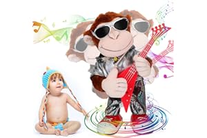 SWTOIPIG Tańcząca Gitara Małpa, Pluszowa Zabawka, Wypchane Zabawki