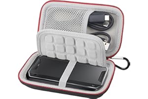 Lacdo Hard Drive Carrying Case for SanDisk Professional PRO-G40 SSD 1TB 2TB 4TB USB-C External Solid State Drives EVA Shockproof Water Repellent Storage Travel Bag, Black+Gray