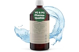 ‎VIROXIDIN Viroxidin Pflanzliches Glycerin 1l 99,5% in reinster Pharmaqualität hergestellt in Deutschland - Hochreines VG Glycerin flüssig E422-100% natürlich & ohne Zusatzstoffe