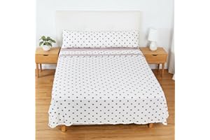 H HANSEL HOME Juego de Sábanas Termicas 3 Piezas Pirineo para Cama de 135x190cm, Sábanas Polares de Invierno Ultra Suave, Incluye Sabana Bajera + Encimera + Funda de Almohada - Circulo Rosa