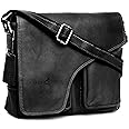 Cuero Craft London Faux Leather Sling Messenger Bag for Men Cross Body Travel Office Business One Side Shoulder Bag Multipurpose Handcrafted | DIMENSION: L-11in, H-9.5in & W- 3in