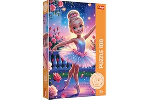 Trefl - The Treflik Family, Ballerine - Puzzle 100 pièces - Puzzle coloré représentant Une Ballerine au Milieu des Roses, Divertissement créatif, pour Les Enfants de 5 Ans et Plus