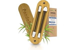 ‎PANDABAW PandaBaw® 2 x Reusable Cotton Buds - Extra Soft - Silicone Q-Tips Reusable Cotton Buds as Makeup Remover - Also Reusable as Ear Sticks, Ear Sticks - Black