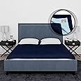 BeyBee Quick Dry Sheet for New Born Babies|Instadry Anti-Piling Fleece Extra Absorbent Bed Protector Mattress, Reusable Waterproof baby Cot sheet for Toddler Infant Double Bed size 260x200cm Dark Blue