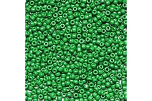 Bala&Fillic Green Color 3mm Seed Beads about 3600pcs/100Grams in Bag, 8/0 Glass Craft Beads for Making Bracelet Necklace Earring(Green)