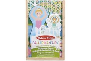 MELARQT Melissa & Doug Melissa and Doug Ballerina/Fairy Magnetic Dress-Up Play Set Play Set