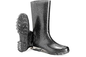 Jesindr Gummistiefel Regenstiefel Damen Warm, Original Safety Wasserdichte Anti-Rutsch Atmungsaktiv Hoch Stiefel Reitstiefel, Mode Leicht Regenschuhe Gummistiefeletten für den Außenbereich