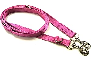 CHURCH PRODUCTS UK 25mm Police Style Dog Training Leads Obedience Control Recall Leash Multi-Functional Double Ended (11ft (3.3m) Cerise)