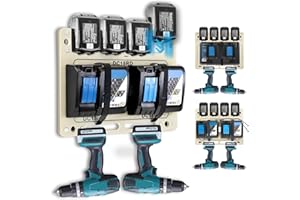 FETESNICE Wandhalterung für Makita-Akkuhalter und DC18RD DC18RC-Ladegerät, 6 mm dicke Halterung für Makita-Wandladegerät, perfekter Organizer für Ihre Makita 14,4 V/18 V-Werkzeuge und Zubehör