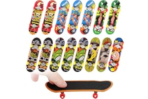 Anruyi 15 Stück Finger Skateboards Mini griffbrett Skatepark Fingerboard Kinder Skate Boarding Spielzeug Finger Spielzeug Ideal für Weihnachten Mitgebsel (Zufällige Farbe)