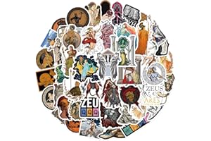 AUCEKO Greek Mythology - Set di 50 adesivi in vinile impermeabili, per laptop, bambini, auto, moto, skateboard, bagagli, computer, graffiti Decal