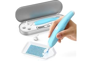 Caydo Stylo Diamond Painting Électrique Sans Fil - Stylo à Aspiration Technologie Vacuum, Design Ergonomique et Sans Cire Breveté (Bleu)