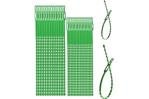 LUNEKUCK 80 Pcs Tuteur Tomate Attache Tomate Plastique 17cm et 23cm Lien Tomate Accroche Tomate Supports pour Pieds Plante Grimpante Flexibles Réglable