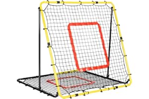 BASEGOAL Rebounder für Fußball, Volleyball und Basketball mit Verstellbaren Winkellöchern, Geeignet für Schuss Pass und Ballannahme Training