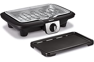 Tefal Easygrill 2 en 1 Barbecue Electrique de Table et Plaque Plancha Inclus, 2100W