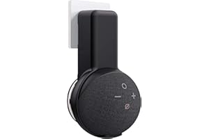 Maxonar Soporte de Pared para Dot 4th Gen, Dot Holder 4th Gen, Accesorios Que ahorran Espacio para Altavoces Dot Smart, Accesorios Dot Smart con gestión de Cables incorporada