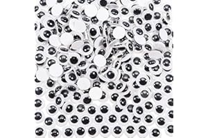 TOAOB THE ONE AND ONLY BABY TOAOB 300 Piezas 8 mm Adhesivos Ojos Móviles Negros de Plástico Redondo Autoadhesivo Utilizados para Manualidades de Scrapbooking Accesorios