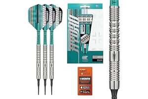Target Darts Hydro Punta Morbida Set di Freccette (Barile 12), 18G/20G Freccette al 90% Tungsteno, Alette PRO Ultra N. 6, Aste PRO Grip Tag, Punte Pixel | Set di Freccette Professionali