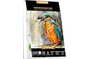 PENCILMARCH Watercolour Paper Pad A5 Cotton Blend, 30 Sheets Water Colour Paper 300gsm Watercolour Sketchbook for Artist and Beginners Painting, Drawing and Sketching