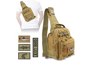 Dovesun Kleiner Angelrucksack, Fliegenfischen Sling Pack Wasserdichter Angelrucksack mit Angelkoffer Angeltaschen für Fliegenfischen