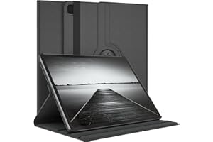 EAZY CASE Étui de protection pour tablette compatible avec iPad Pro 12,9 (2022) - Rotation à 360° - Avec protection d'écran Sleep et Wake - En cuir de qualité supérieure - Noir