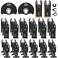 shirylzee 40PCS Multi Tool Blades Set, Oscillating Saw Tool Include 2PCS Titanium, Wood/Metal Universal Quick Release Saw Accessories Fit Bosch, Fein Multimaster, Ryobi, Milwaukee,Dremel, Makita