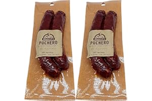 TU DESPENSA EN LA WEB Chorizo Puchero Embutidos Alejandro - Lote 2 Chorizos Puchero Sin Gluten - Sin Lactosa - Chorizo de la Rioja - Siguiendo la receta tradicional con un ligero toque Picante