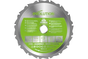 Evolution Power Tools Tarcza do cięcia wielu materiałów F165TCT-14T (Fury) TCT 165 mm do cięcia drewna, metalu i plastiku