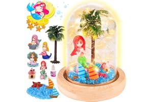 SHMILY Arts and Crafts Kits for 6-9 Year Old Girls, Kids Gift for Girl Age 7 8 9 10 Light Up Mermaid Toys Birthday Present for Girl Boy Kid 5-11 Year Old DIY Craft Sets Night Light Toy Gifts for Children