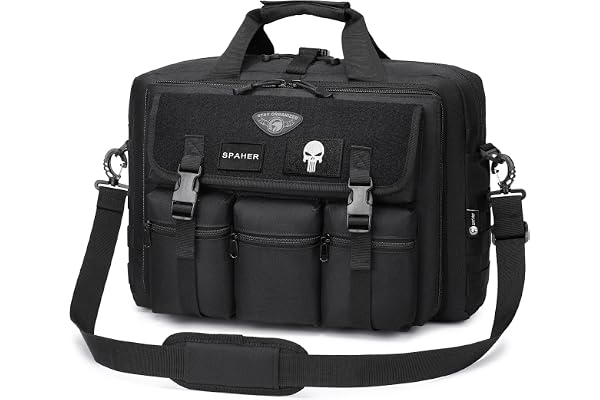 SPAHER Portfölj Herr Arbetsväska Laptopväska 15,6/17,3 Tum Business Tactical Bag Vattentät Militärväska Axelväska Arbete Dato