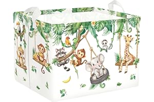 Clastyle Rebe dzikie zwierzęta dziecięcy kosz na pranie z uchwytem, składany kosz do przechowywania ubrań, zabawek, dla chłopców i dziewczynek, pudełko do przechowywania do pokoju dziecięcego, żyrafa