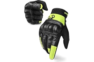 INBIKE Motorcycle Gloves Leather Motorbike CE Certification All Season Full Finger Breathable Racing Touch Screen Glove IM801