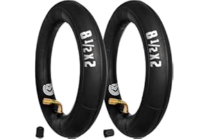 MOOVMOOV Cámaras de Aire 8 1/2 x 2 Pulgadas con Válvula de Codo 70/90 (x2) - Para Patinete Eléctrico Vsett 9, Zero 8 - Cámara de Aire 8.5x2 Pulgadas para Neumáticos Inflables
